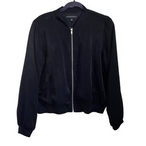 Rock & Republic Lightweight Black Bomber Jacket - L